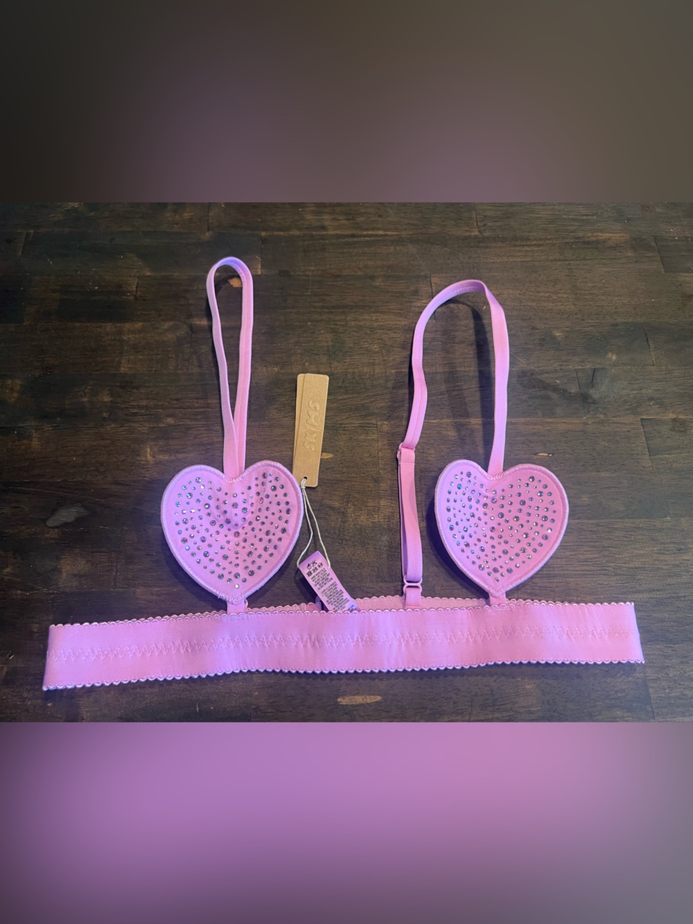 SKIMS Pink Sheer Intimates Bra